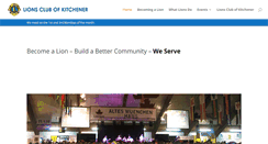 Desktop Screenshot of lionsclubofkitchener.com